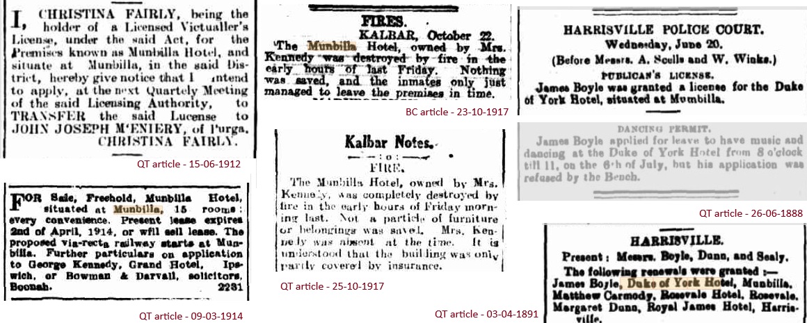 Newspaper articles 1888 - 1917 munbilla-hotel-articles