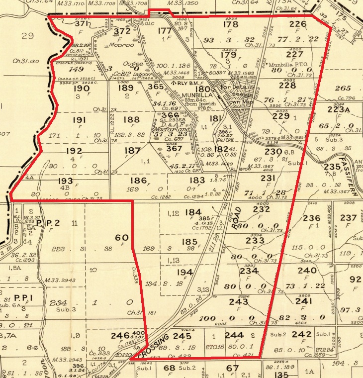 Munbilla suburb - map 1963